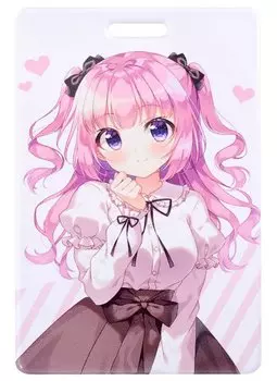 Чехол для карточек Аниме Девушка с бантиком (Сёдзё) (цветная)