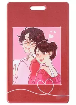 Чехол для карточек Аниме парочка (цветные)