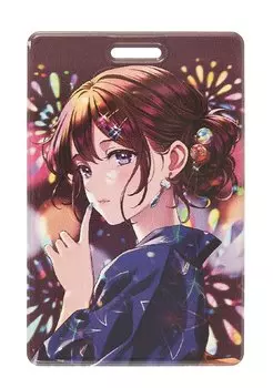 Чехол для карточек вертикальный Аниме Девушка на фестивале (ДК2023-446)
