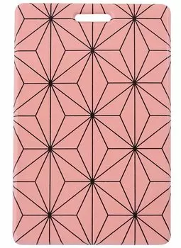 Чехол для карточек вертикальный Аниме Паттерн, розовый