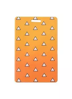 Чехол для карточек вертикальный Аниме Паттерн, желтый