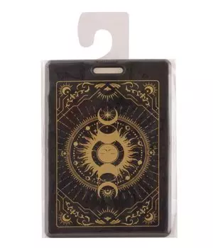 Чехол для карточек вертикальный Карта Таро Фазы Луны (черный) (ДК2023-444)