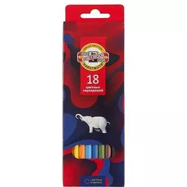Цветные карандаши Koh-I-Noor «Элефант», 18 штук