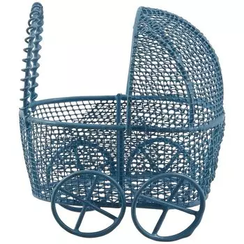 Декоративные элементы из металла Коляска голубая (11093603)