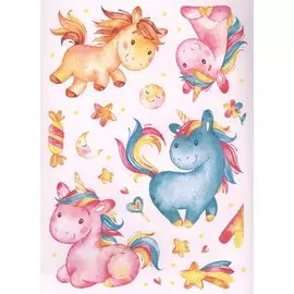 Декоративные наклейки "Единорожки"