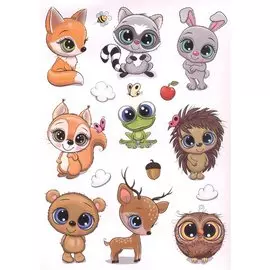 Декоративные наклейки "Лесные зверюшки"