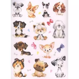 Декоративные наклейки "Щенки"