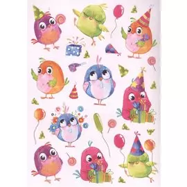 Декоративные наклейки "Весёлые птички"