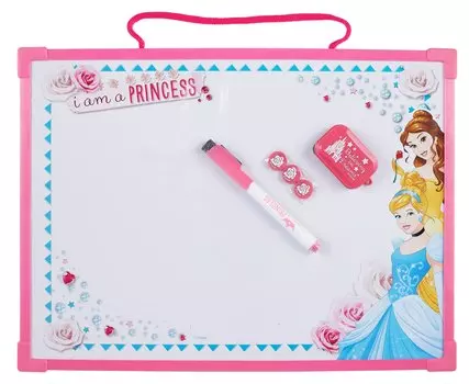 Доска "Пиши-стирай" Принцессы (маркер+губка+3 магнита) 42х30,5х1 см, PRCB-US1-Z150098