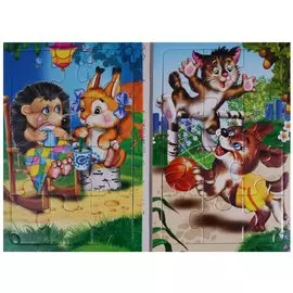 Друзья. Книжка-пазл на эзолоне (6 картинок)