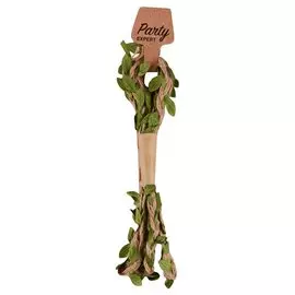 Тесьма джут с листочками, 2 м, моток с подвесом