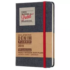 Еженедельник, Moleskine, Молескин Limited Edition DENIM WKNT Pocket 90*140мм 144стр. черный