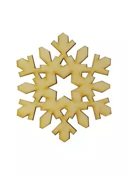 Фигурка Снежинка-34 (151914) (87х75х3мм) (игрушка из дерева) (упаковка)