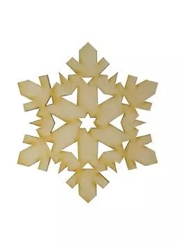 Фигурка Снежинка-35 (151915) (87х75х3мм) (игрушка из дерева) (упаковка)
