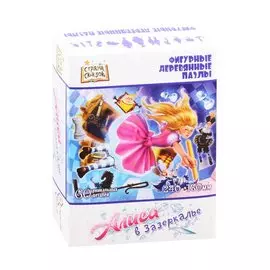 Пазл фигурный деревянный Страна сказок. Алиса в Зазеркалье 60 элементов