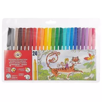Фломастеры Koh-I-Noor, 24 цвета