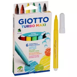 Фломастеры Giotto, Turbo Maxi, 6 цветов