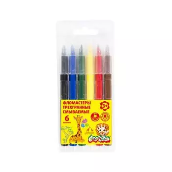 Фломастеры «Каляка-Маляка», 6 цветов