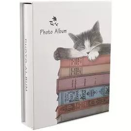 Фотоальбом "Кот и книги", 10х15, 200 фото