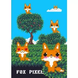 Fox pixel. Тетрадь школьная в мягкой обложке, 48 л.