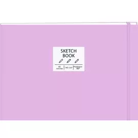 Скетчбук А5 40л "Free hand. No. 3" розовый, гладкая бумага, 140г/м2, тв.обложка, резинка