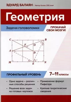 Геометрия: задачи-головоломки: прокачай свои мозги! 7-11 классы: профильный уровень