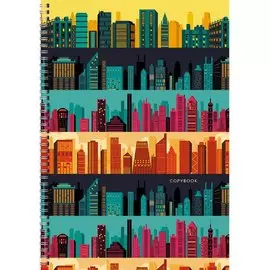 Городская графика ТЕТРАДИ А4 (евроспираль) 80Л. Обложка: без отделки