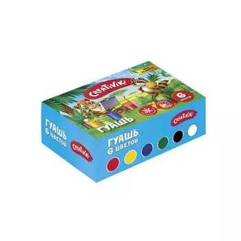 Гуашь Creativiki, 6 цветов