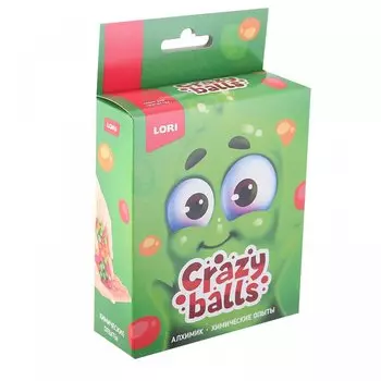 Химические опыты. Crazy Balls "Оранжевый, зелёный и сиреневый шарики"