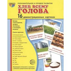 Дем. картинки СУПЕР Хлеб всему голова. 16 демонстр.картинок с текстом(173х220мм)