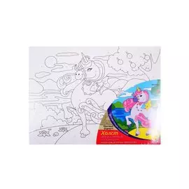 Холст для рисования по номерам "Красивый единорог"