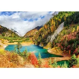 Холст для рисования по номерам с красками, 20 цветов "Удивительная красота осенней поры"