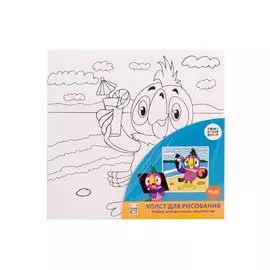 Холст с красками 15х15 "Возвращение блудного попугая"