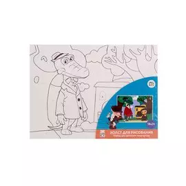 Холст с красками 18х24 "Чебурашка"