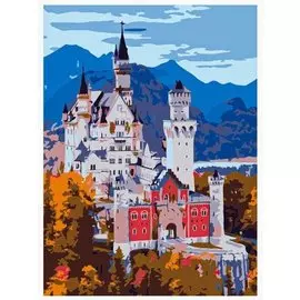 Холст с красками по номерам 22х30см ТМ Рыжий кот Красивый замок (Арт. HS184)