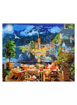 Холст с красками по номерам "Озеро в Гельштате", 30 х 40 см