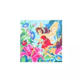 Холст с красками по номерам "Фея в лесу", 20 х 20 см