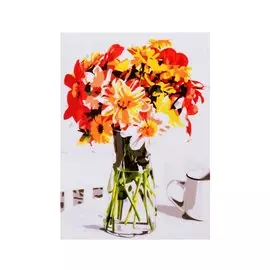 Холст с красками по номерам "Красочный букетик", 22 х 30 см