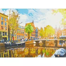 Холст с красками по номерам "Осенний Амстердам", 40 х 50 см