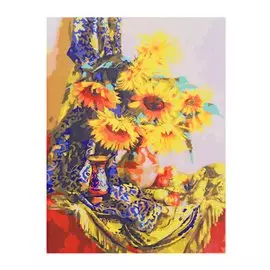 Холст с красками по номерам "Русская Коллекция. Горячева С. Подсолнухи", 30 х 40 см