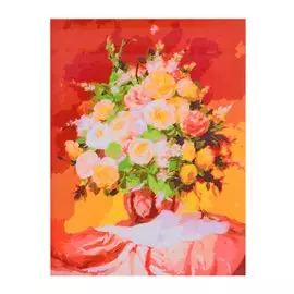 Холст с красками по номерам "Русская Коллекция. Севрюков Д. Букет из роз", 30 х 40 см