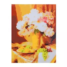 Холст с красками по номерам "Русская Коллекция. Севрюков Д. Натюрморт с пионами", 30 х 40 см