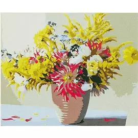 Холст с красками по номерам "Весенняя черемуха", 22 х 30 см