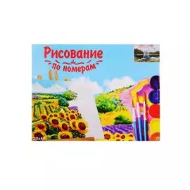 Холст с красками "Рисование по номерам. Живописный горный пейзаж" (30х40 см)