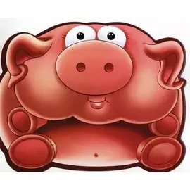 Хрюшка: раскраска с наклейками