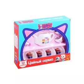 Игровой набор. Чайный сервиз "Кошечки-Собачки", 12 предметов
