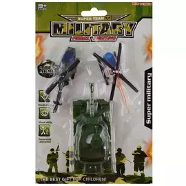 Набор военных вертолетов 2 шт + танк (блистер)