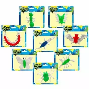 Игрушка, 1TOY/Вантой, Лизун Животные/Насекомые" 6см, в ассортименте, в блистере"