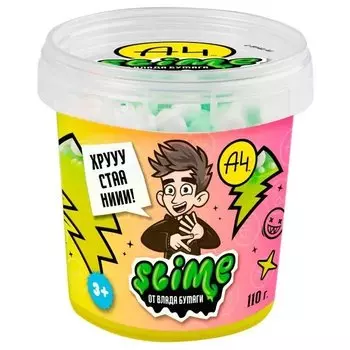 Игрушка для детей ТМ «Slime» Crunch-slime, желтый, 110 г. Влад А5