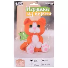 Игрушка из шерсти "Рыжий котёнок"